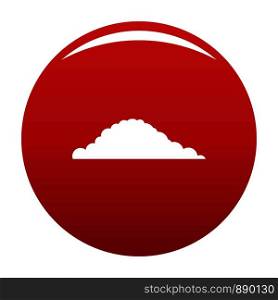 Cloudy icon. Simple illustration of cloudy vector icon for any design red. Cloudy icon vector red