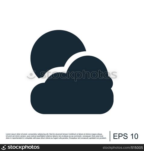 Cloudy Morning Icon Vector Logo Template