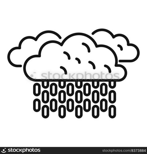 Cloudy rain icon outline vector. Cold fog. Cloud weather. Cloudy rain icon outline vector. Cold fog