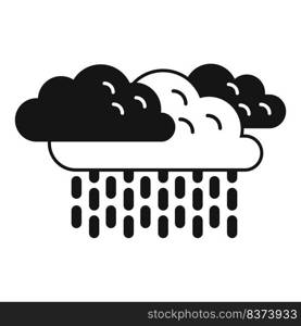 Cloudy rain icon simple vector. Cold fog. Cloud weather. Cloudy rain icon simple vector. Cold fog
