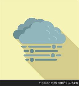Cloudy sky icon flat vector. Cold meteo. Autumn sky. Cloudy sky icon flat vector. Cold meteo
