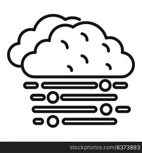 Cloudy sky icon outline vector. Cold meteo. Autumn sky. Cloudy sky icon outline vector. Cold meteo