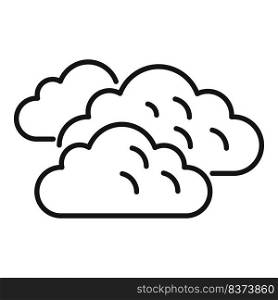Cloudy sky icon outline vector. Rain cloud. Weather forecast. Cloudy sky icon outline vector. Rain cloud
