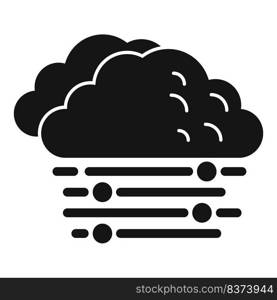 Cloudy sky icon simple vector. Cold meteo. Autumn sky. Cloudy sky icon simple vector. Cold meteo