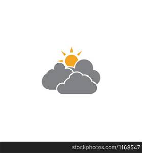 Cloudy weather icon design templateve vector isolated