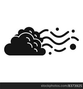 Cloudy wind icon simple vector. Rain forecast. Sky storm. Cloudy wind icon simple vector. Rain forecast