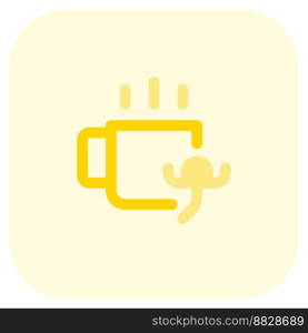 Clove tea beverage outline icon set