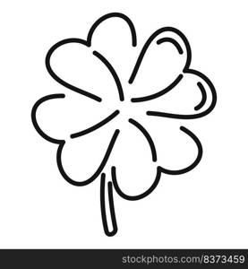 Clover art icon outline vector. Irish leaf. St patrick. Clover art icon outline vector. Irish leaf