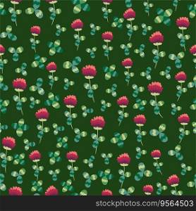 Clover blooming pink seamless pattern. St. Patrick&rsquo;s Day seamless pattern, clover background. Clover blooming pink seamless pattern. St. Patrick&rsquo;s Day seamless pattern