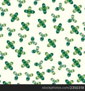 Clover blooming pink seamless pattern. St. Patrick’s Day seamless pattern, clover background. Clover blooming pink seamless pattern. St. Patrick’s Day seamless pattern