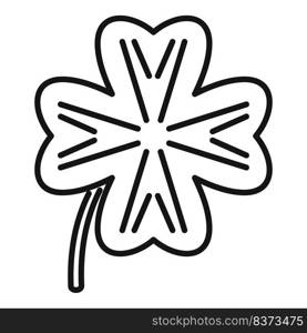 Clover button icon outline vector. Ireland day. Irish luck. Clover button icon outline vector. Ireland day