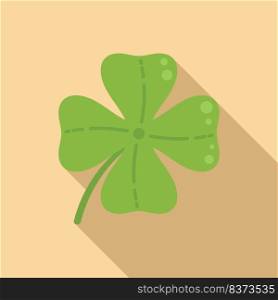 Clover card icon flat vector. Irish luck. Ireland day. Clover card icon flat vector. Irish luck