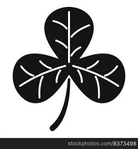 Clover decoration icon simple vector. Three leaf. Lucky day. Clover decoration icon simple vector. Three leaf