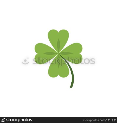 Clover. Flat color icon. Isolated nature vector illustration