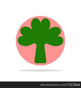 Clover, Green, Ireland, Irish, Plant Abstract Circle Background Flat color Icon