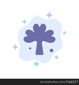 Clover, Green, Ireland, Irish, Plant Blue Icon on Abstract Cloud Background