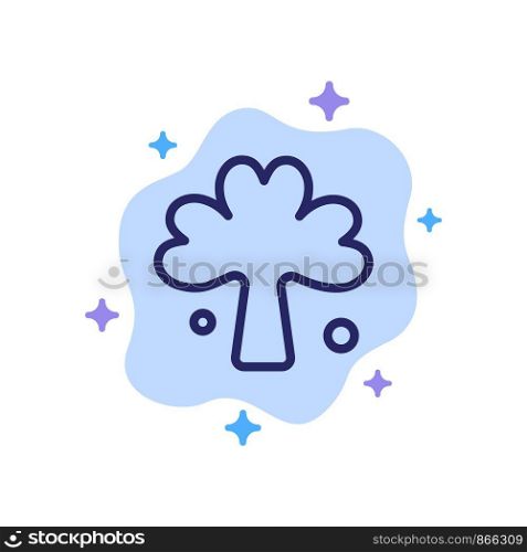 Clover, Green, Ireland, Irish, Plant Blue Icon on Abstract Cloud Background