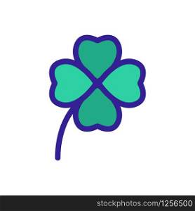 Clover icon vector. A thin line sign. Isolated contour symbol illustration. Clover icon vector. Isolated contour symbol illustration