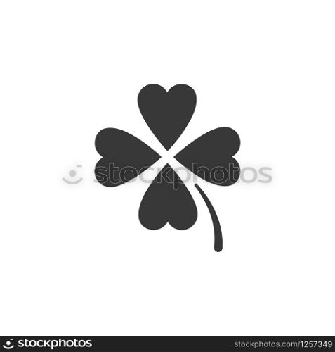 Clover. Isolated icon. Nature glyph vector illustration