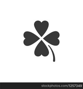 Clover. Isolated icon. Nature glyph vector illustration