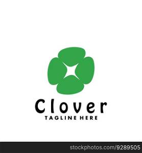clover leaf green logo vector illustration design template