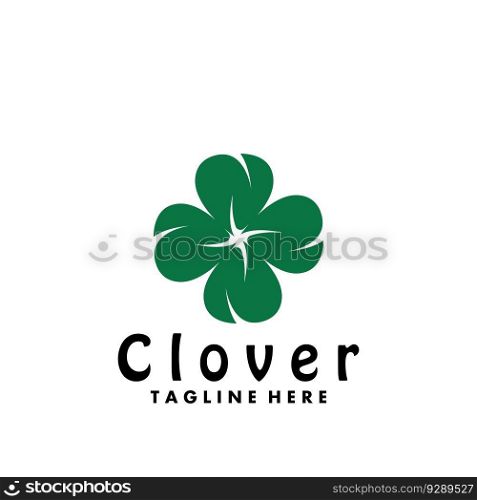 clover leaf green logo vector illustration design template