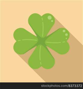 Clover leaf icon flat vector. St patrick. Irish luck. Clover leaf icon flat vector. St patrick