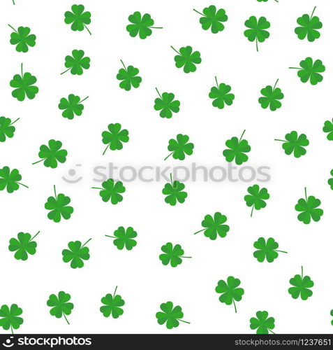 Clover leaf seamless pattern. Vector illustration