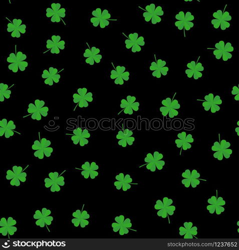 Clover leaf seamless pattern vector illustration. Clover leaf seamless pattern vector