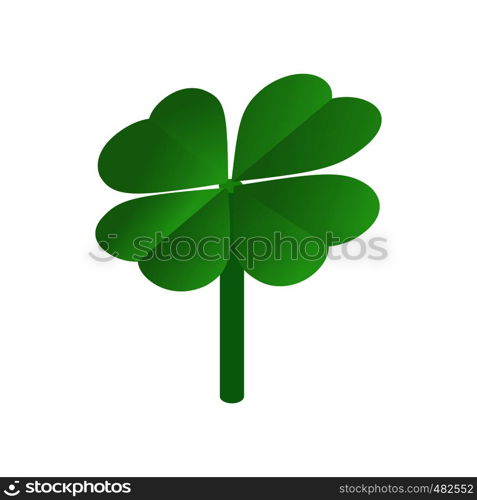 Clover leaves isometric 3d icon on a white background. Clover leaves isometric 3d icon