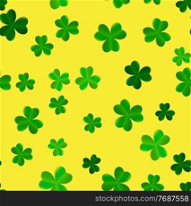 Clover Leaves Seamless Pattern Background Vector Illustration EPS10. Clover Leaves Seamless Pattern Background Vector Illustration