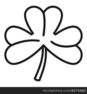 Clover petal icon outline vector. Luck leaf. Ireland day. Clover petal icon outline vector. Luck leaf