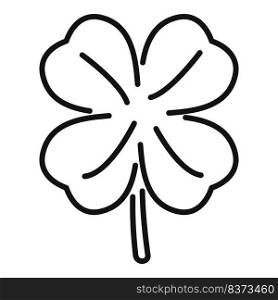 Clover plant icon outline vector. Irish luck. Lucky day. Clover plant icon outline vector. Irish luck