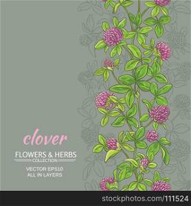 clover vector background. clover plant vector pattern on color background