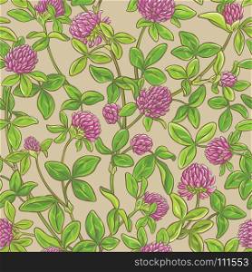 clover vector pattern. clover flowers vector pattern on color background