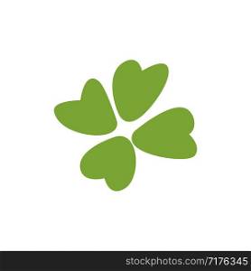 Clover with four petals isolated on white background. Abstract vector illustration. Hand drawn minimalism style. logo design template, badge, natural and organic cosmetics - cruelty free. Clover with four petals isolated on white background. Abstract vector illustration