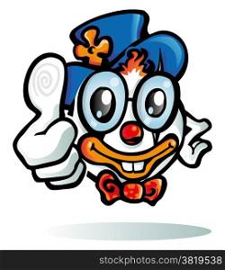 clown cartoon on white background