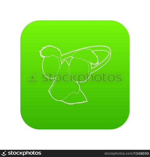 Clown face icon green vector isolated on white background. Clown face icon green vector
