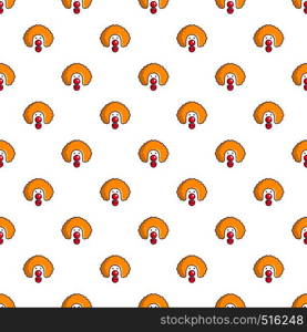 Clown face pattern seamless repeat in cartoon style vector illustration. Clown face pattern