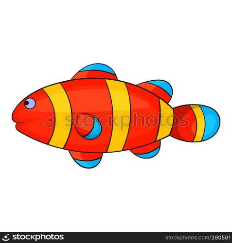 Clown fish icon. Cartoon illustration of clown fish vector icon for web. Clown fish icon, cartoon style