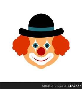 Clown flat icon isolated on white background. Clown flat icon