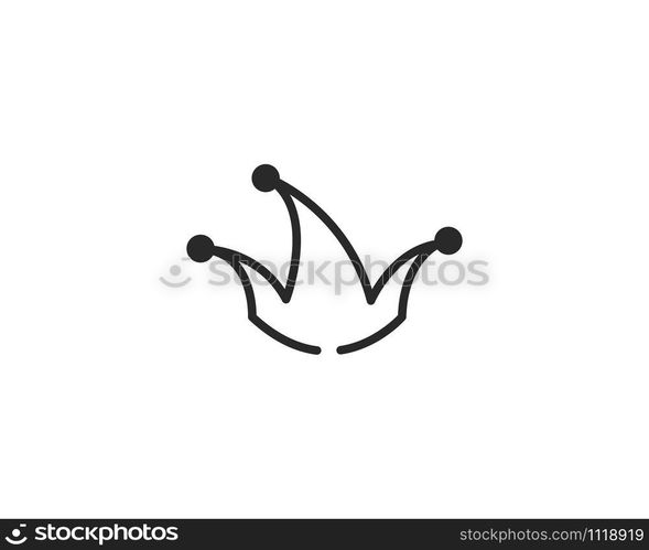 Clown hat logo template ilustration vector