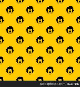 Clown head pattern seamless vector repeat geometric yellow for any design. Clown head pattern vector