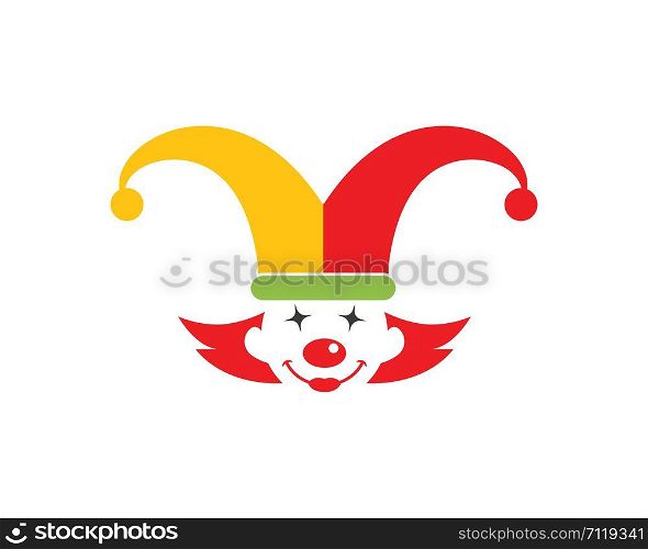 clown illustration vector icon design template