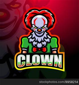 Clown mascot esport logo design