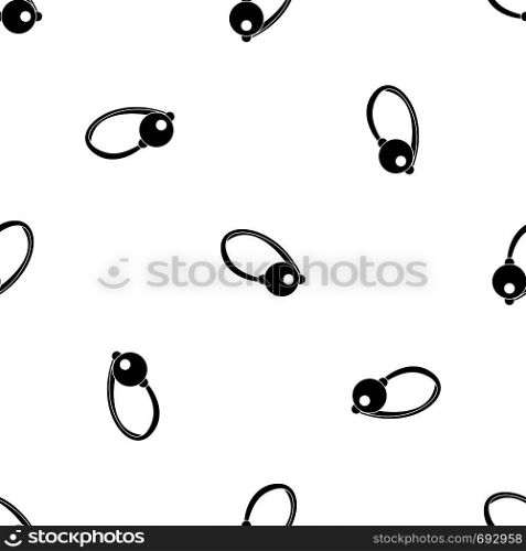 Clown nose pattern repeat seamless in black color for any design. Vector geometric illustration. Clown nose pattern seamless black