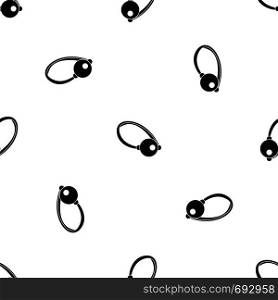 Clown nose pattern repeat seamless in black color for any design. Vector geometric illustration. Clown nose pattern seamless black