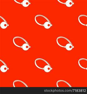 Clown nose pattern repeat seamless in orange color for any design. Vector geometric illustration. Clown nose pattern seamless