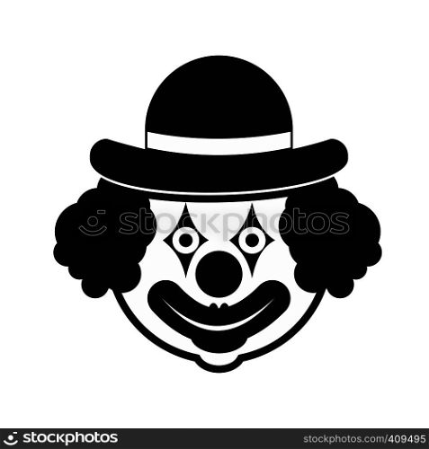 Clown simple icon isolated on white background. Clown simple icon