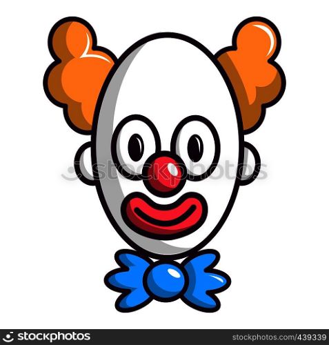 Clown with big eye icon. Cartoon illustration of clown with big eye vector icon for web. Clown with big eye icon, cartoon style